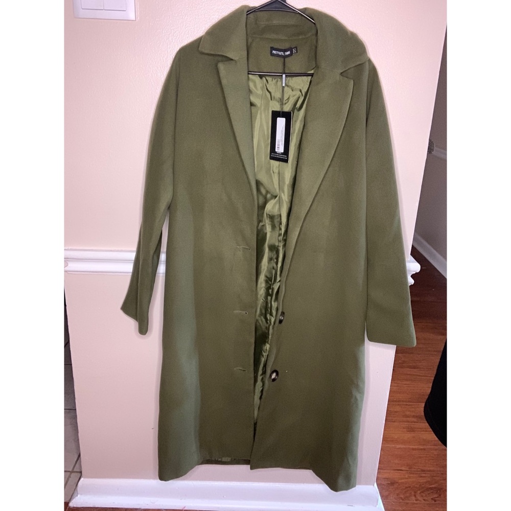 Olive Oversized Pea Coat